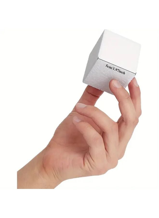 24pcs White Foam Cubes For 3D Math Learning Pyramid Building Arts Crafts STEM - Image 3