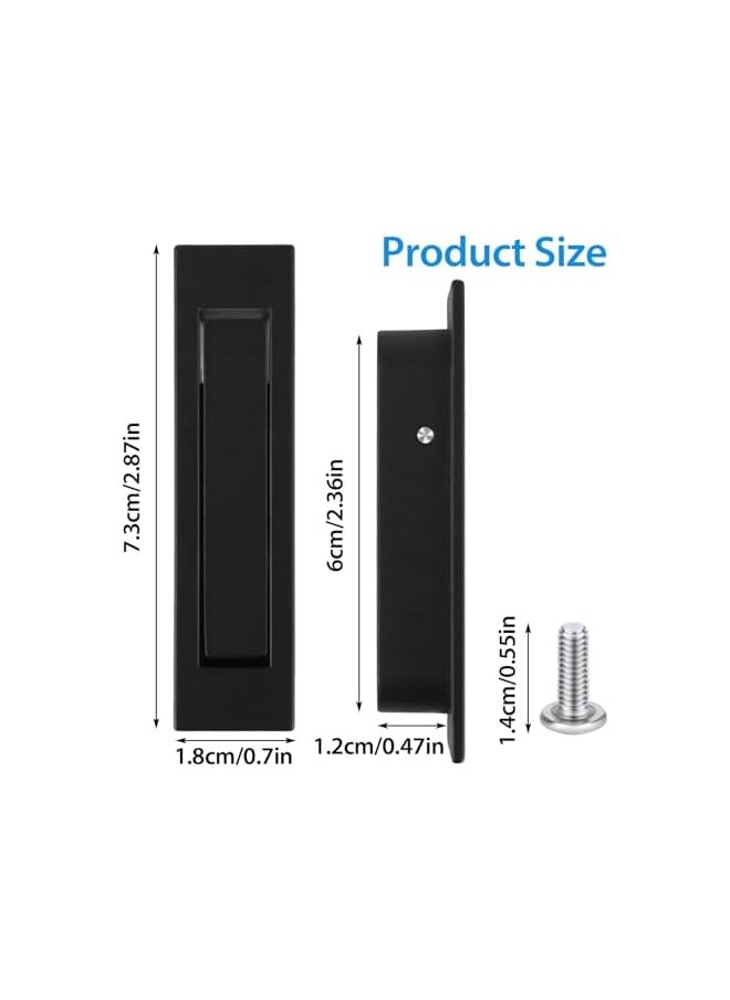 PROMASS promass Pocket Door Pull Handle, Sliding Door Handles Recessed Flush Finger Pull Flush Mount Door Pull Pocket Door Hardware Pocket Door Edge Pulls for Pocket Door Closet Door Barn Door(A)  - Image 4