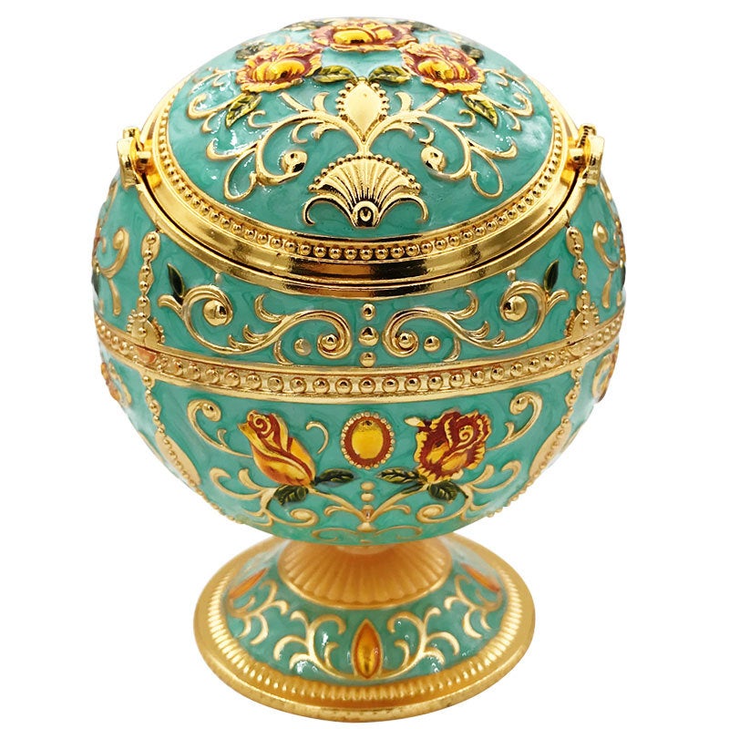 Creative Personality Ashtray With Lid Windproof Household Globe Decorative Metal European Style Cigarette Cup - Image 5