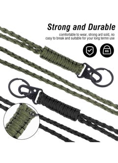 CMGTYYD CMGTYYD Heavy Duty Paracord Neck Lanyard Keychain for ID Badges Braided Keychains, Strong Paracord Braided Lanyard with Metal Clip Key Ring for Outdoor Activities, Camera, Wallet, Activities, Travel  - Image 5