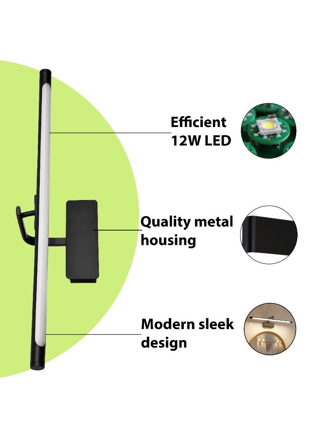 ALFRIDAY Bathroom Mirror LED Vanity Light 3‑CCT, Sleek Metal Finish - Image 5