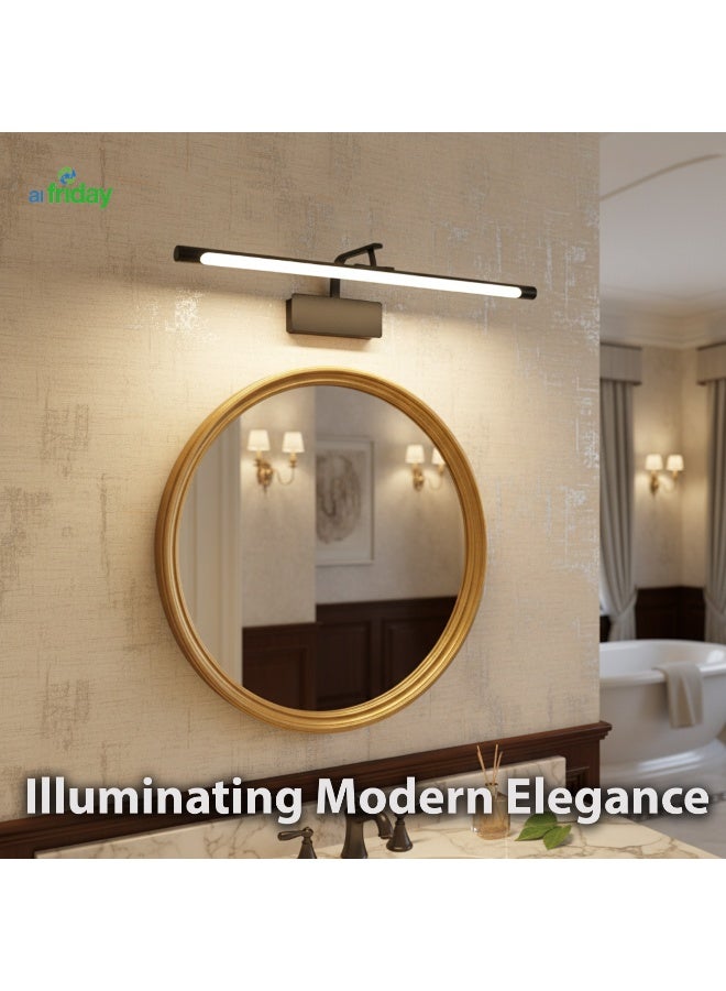 ALFRIDAY Bathroom Mirror LED Vanity Light 3‑CCT, Sleek Metal Finish - Image 4