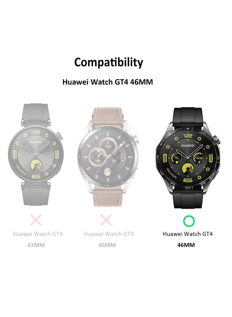 Protective Case for HUAWEI WATCH GT 4 46mm All-around Anti Scratch Shockproof Hard PC Full Cover Tempered Glass Case Compatible with Huawei Watch GT4 46mm,Clear  - Image 2