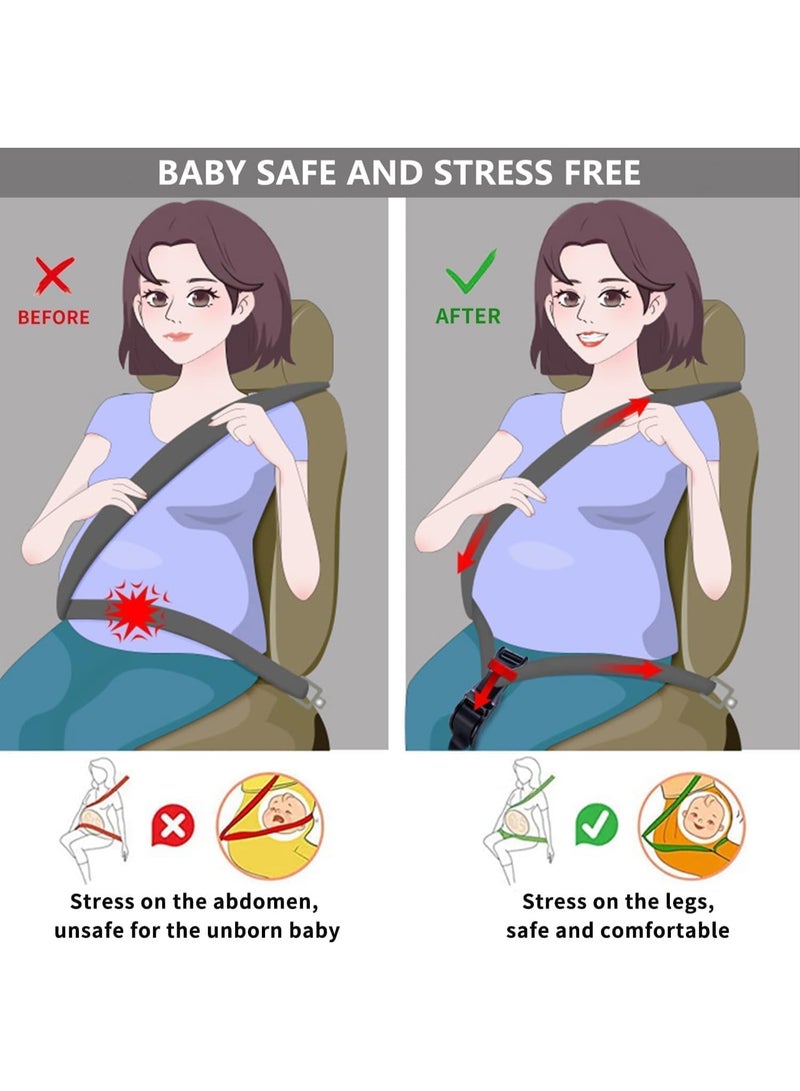 FALAHOM Pregnancy Seat Belt Adjuster | Bump Protection Seat Belt for Pregnant Women, Maternity Safety Seatbelt for Car, Comfortable Pregnancy Safety Belt for Driving, Seatbelt for Expecting Mothers - Image 5