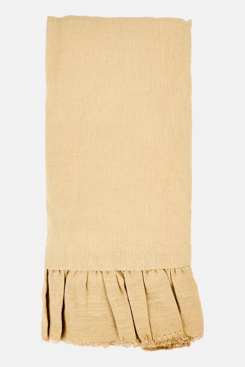 موي موتشو غطاء وسادة بكشكش 45 × 45 سم، بيج