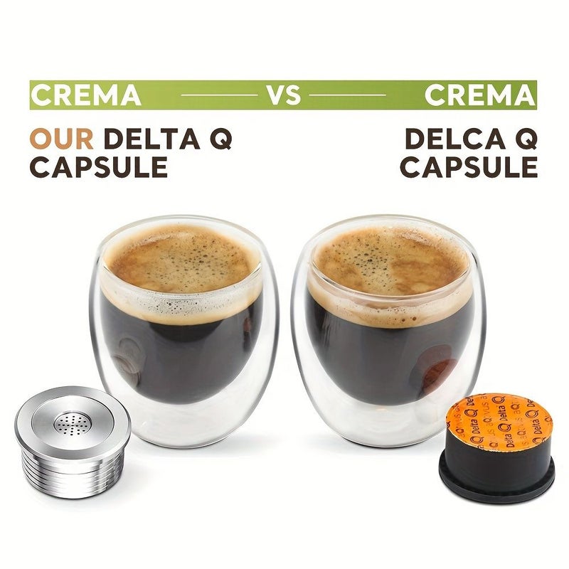 For Delta Q NDIQ7323 Coffee Machine 2pcs Reusable Capsule Pod Stainless Steel Refillable Coffee Filter Cup - Image 4