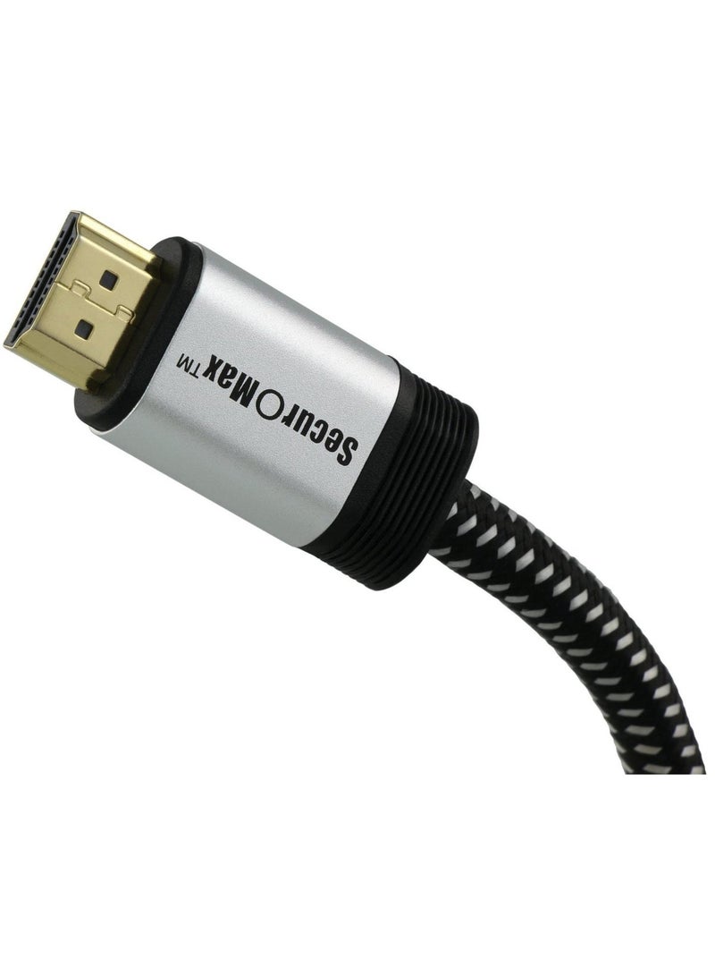 سكيور O ماكس كابل HDMI 4K 60 هرتز ، HDMI 2.0 ، HDCP 2.2 ، HDR ، 18 جيجابت في الثانية مع سلك مضفر ، موصلات مطلية بالذهب (2 متر) - Image 5