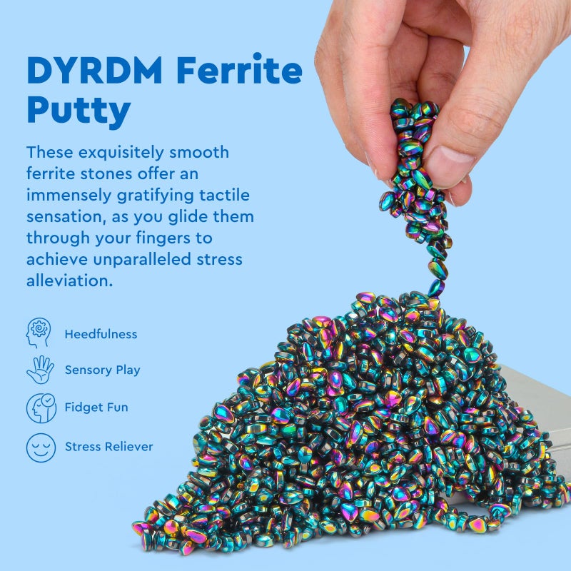 DYRDM 1000 Original Ferrite Putty Colorful Sensory Stones Adult Fidget Stress Relief Desk  Office Item Ferrite Stones Stocking Stuffers Gifts - Image 3