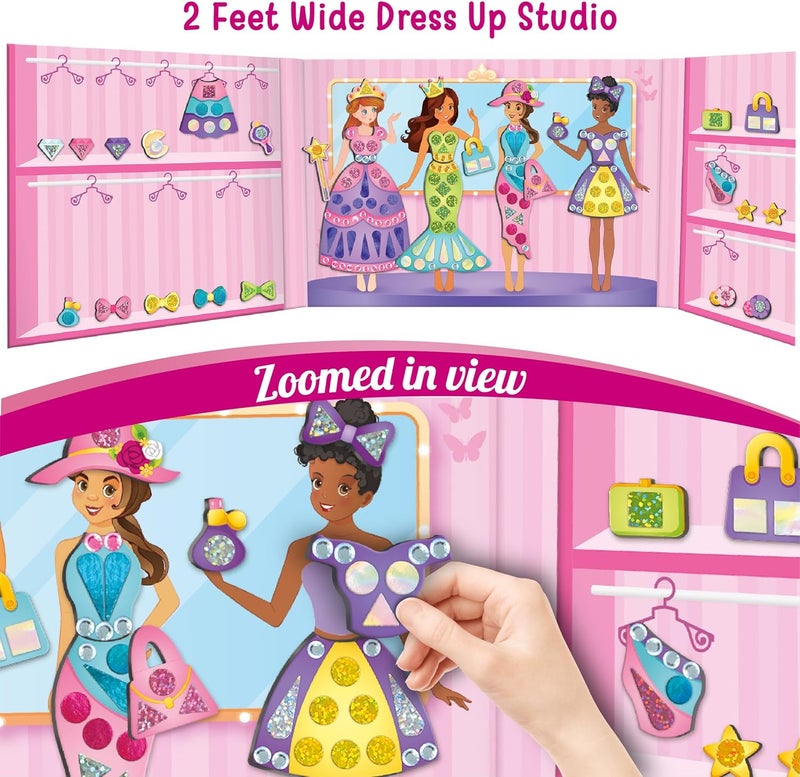 Imagimake DIY Magnetic Dress-Up Princess |Pretend Play Magnetic Toys for Kids | 30 Magnetic Dresses & Accessories | Interchange & Create Unlimited Outfits | Birthday Gift for 3,4,5,6,7,8 Year Old Girl - Image 4