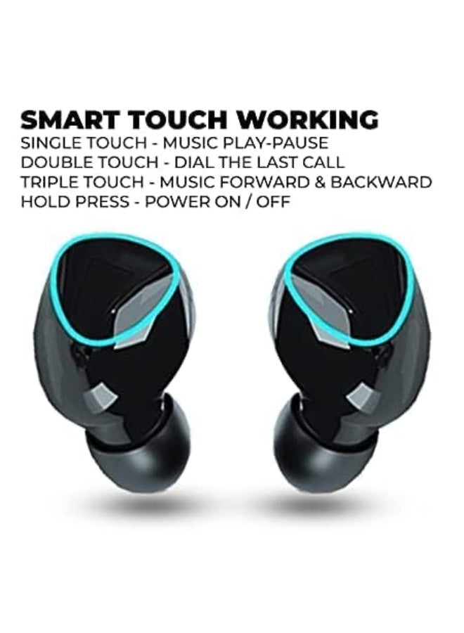 رقطة سماعات أذن M10 TWS، سماعات أذن لاسلكية بتقنية بلوتوث 5.1، ستيريو لاسلكي حقيقي مع تحكم باللمس، ميكروفون مدمج، اتصال تلقائي سريع، صوت غامر، أسود - Image 2