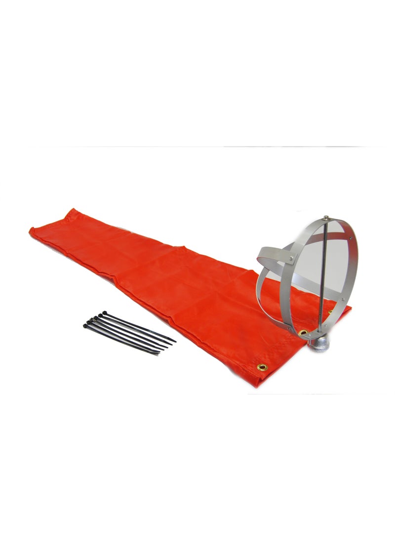 Airport Windsock Corporation Airport Windsock Corporation 8 X 36 Orange Windsock and 8 Aluminum Frame Combo USA Made 