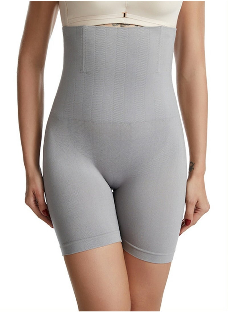 Loquat Womens Body Shaper Tummy Control Underwear Boxer Briefs Solid Color Slim High Waist Hip Lift Shapewear Safety Underpants Grey  - Image 1