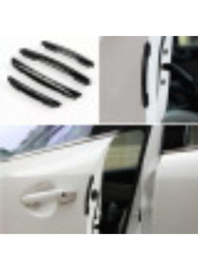 4PCS Door Guards, Rubber Door Protectors with Silicone, Anti-Collision, Scratch Resistant, And Scratch Resistant Decorative Strips, Suitable for All Vehicle Side Doors, Soft, High Viscosity, Waterproof, Heat-Resistant, And Wear-Resistant (Black) - Image 1