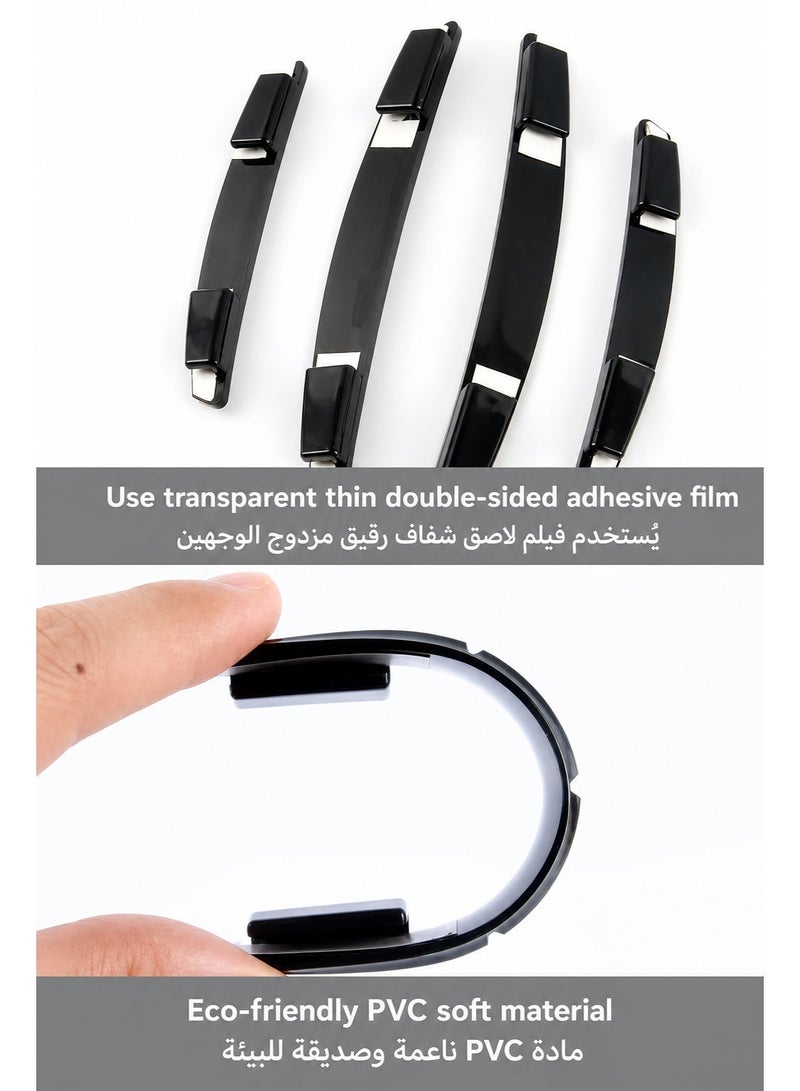 4PCS Door Guards, Rubber Door Protectors with Silicone, Anti-Collision, Scratch Resistant, And Scratch Resistant Decorative Strips, Suitable for All Vehicle Side Doors, Soft, High Viscosity, Waterproof, Heat-Resistant, And Wear-Resistant (Black) - Image 2