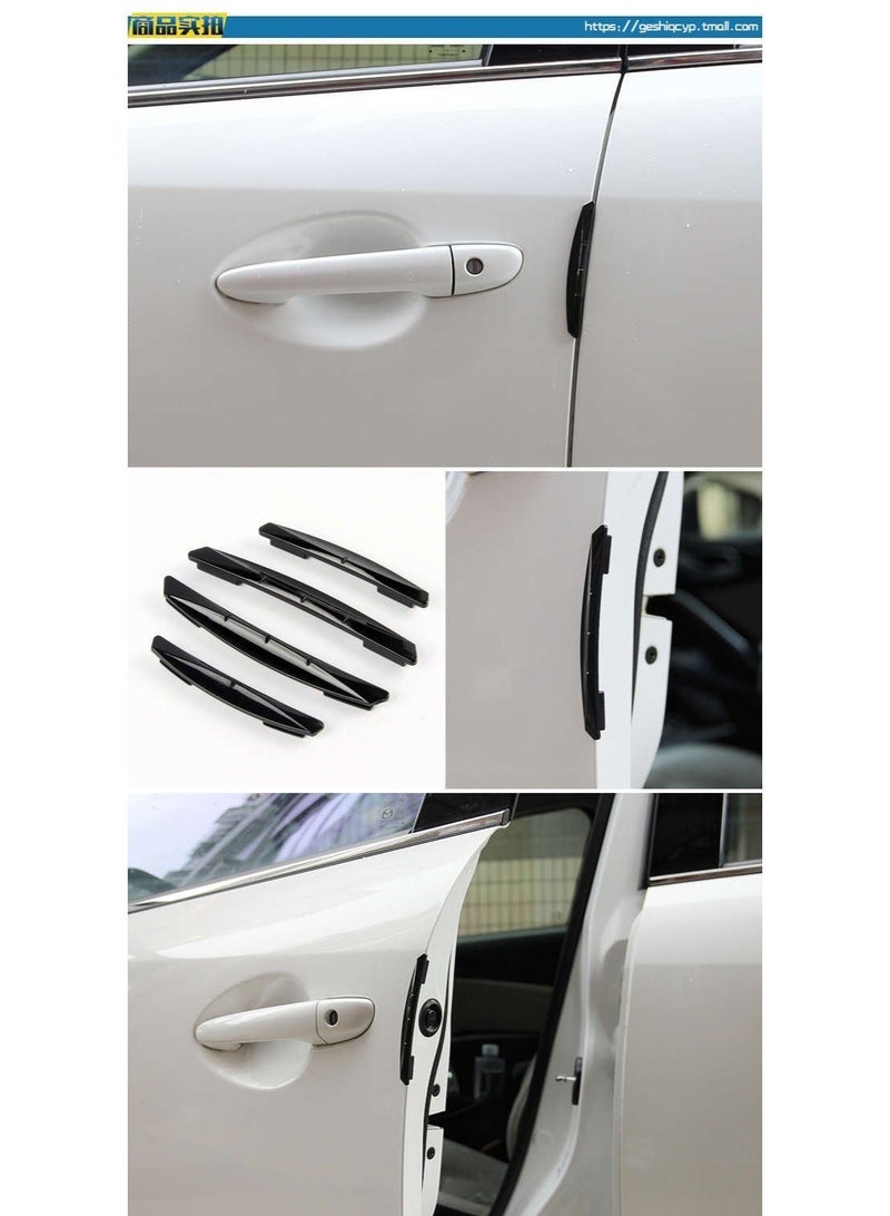 4PCS Door Guards, Rubber Door Protectors with Silicone, Anti-Collision, Scratch Resistant, And Scratch Resistant Decorative Strips, Suitable for All Vehicle Side Doors, Soft, High Viscosity, Waterproof, Heat-Resistant, And Wear-Resistant (Black) - Image 3