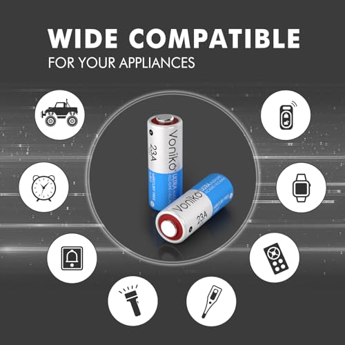 Voniko Alkaline Battery 23A - Ultra 23A Batteries (6-Pack) - Long Lasting 12 Volt A23 Battery for Doorbells and Power Remote - Image 4