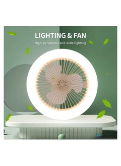 KASTWAVE Ceiling Fan with Lights, Ceiling Light with Silent Fan Delier with Remote Control or Switch Control, Easy Installation Lamp Holder for Indoor, Living Room, Bedroom, White  - Image 3