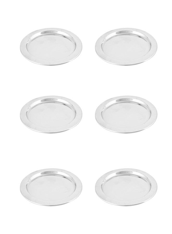 MS WORLD Stainless Steel Multipurpose Ciba/Lids/Tope Cover For Utensils, Tawas, Kadhais, Topes, Pots and Pans | Size - 13 cm | Weight - 45 g (Pack of 6) - Image 1