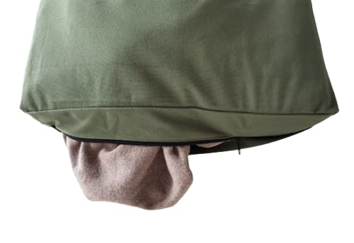 GORISEN Laundry Collector, Laundry Hamper, Door Hanging Laundry bag with hooks (Army green, 65Liters) - Image 2