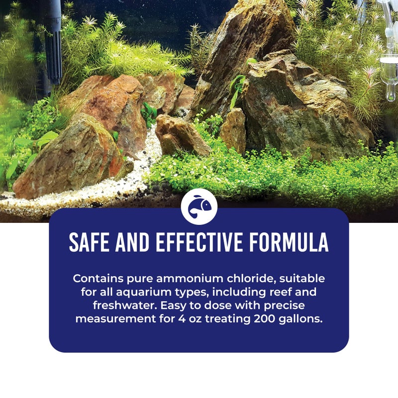 DrTim's Aquatics DrTim’s Aquatics Ammonium Chloride Solution for Fishless Cycling - 4 oz., Treats 200 gal. – Fish Tank Cleaner for Saltwater, Freshwater & Reef Aquariums - Image 4