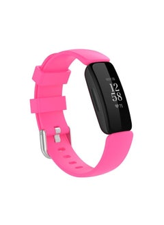 Generic Replacement Strap For Fitbit Inspire 2 TPE Watch Band, Size:L Pink 