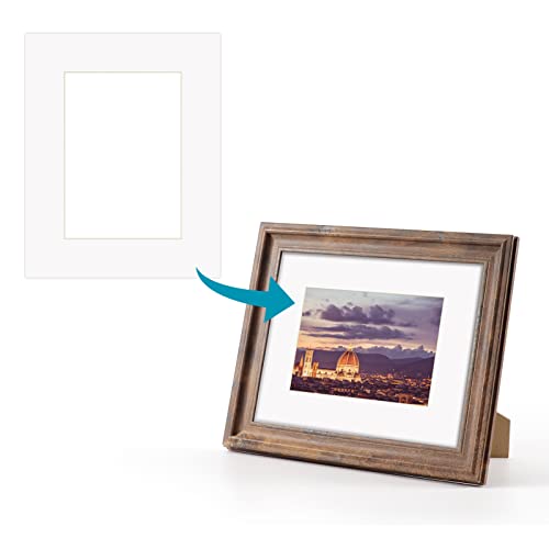 ZBEIVAN إطارات صور بيضاء ZBEIVAN 8x10 مع قطع مائل للنواة لصور 5x7 - عبوة من 12 - Image 5