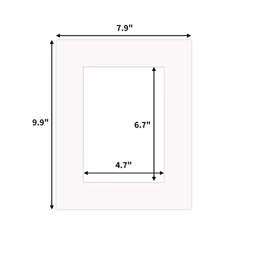 ZBEIVAN إطارات صور بيضاء ZBEIVAN 8x10 مع قطع مائل للنواة لصور 5x7 - عبوة من 12 - Image 2