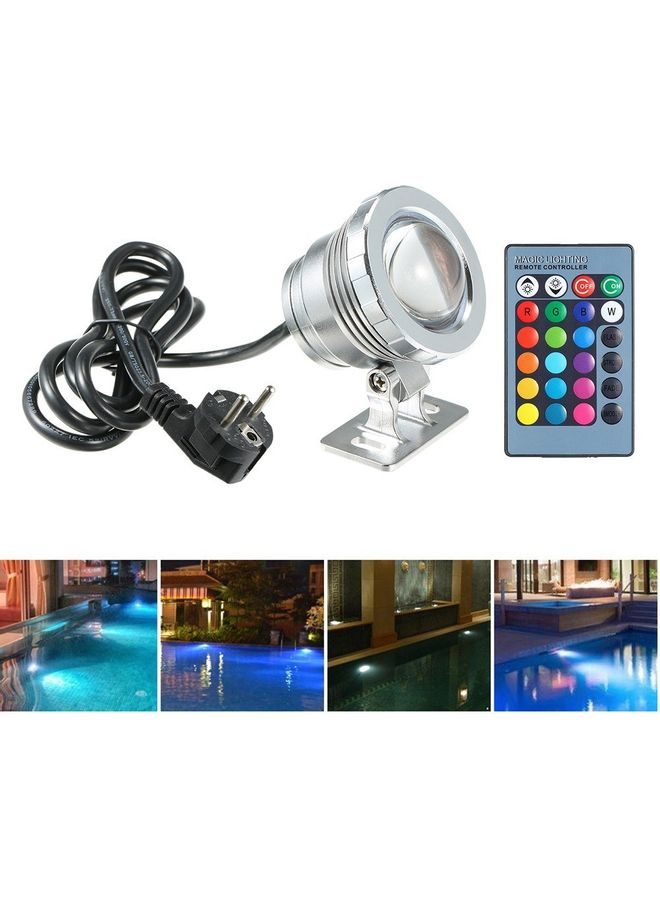 إسكدنيا مصباح تحت الماء تيار متردد 85-265 فولت بإضاءة LED متعددة الألوان RGB بقدرة 20 وات أبيض 11xz10.5x10.5سم - Image 4