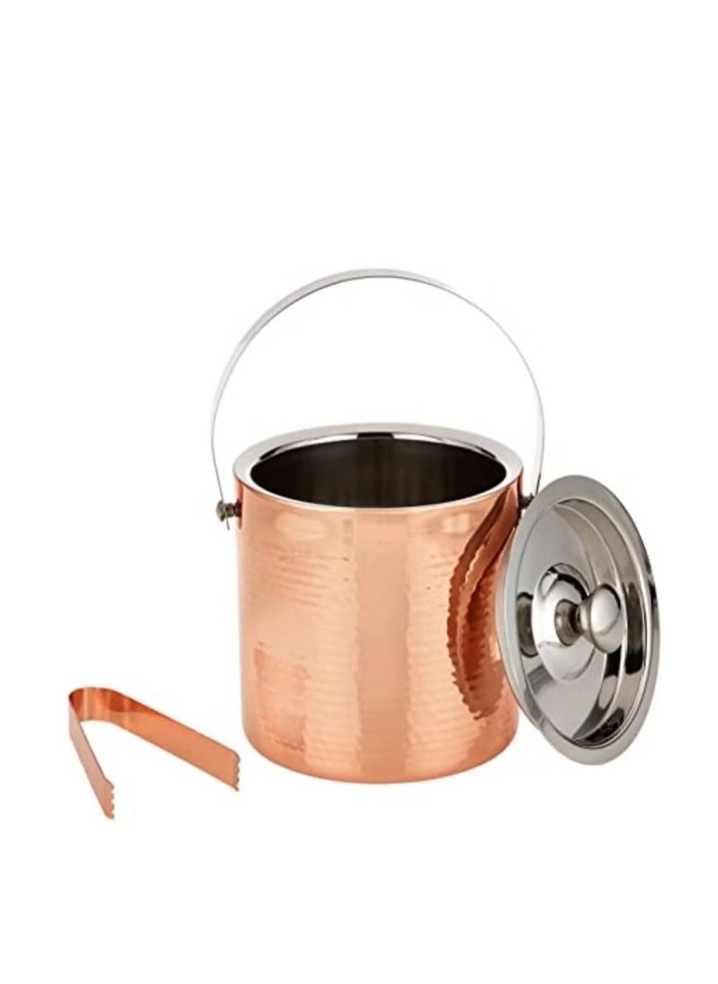RAJ - Raj Copper Double Wall Ice Bucket With Ice Tong - Image 1