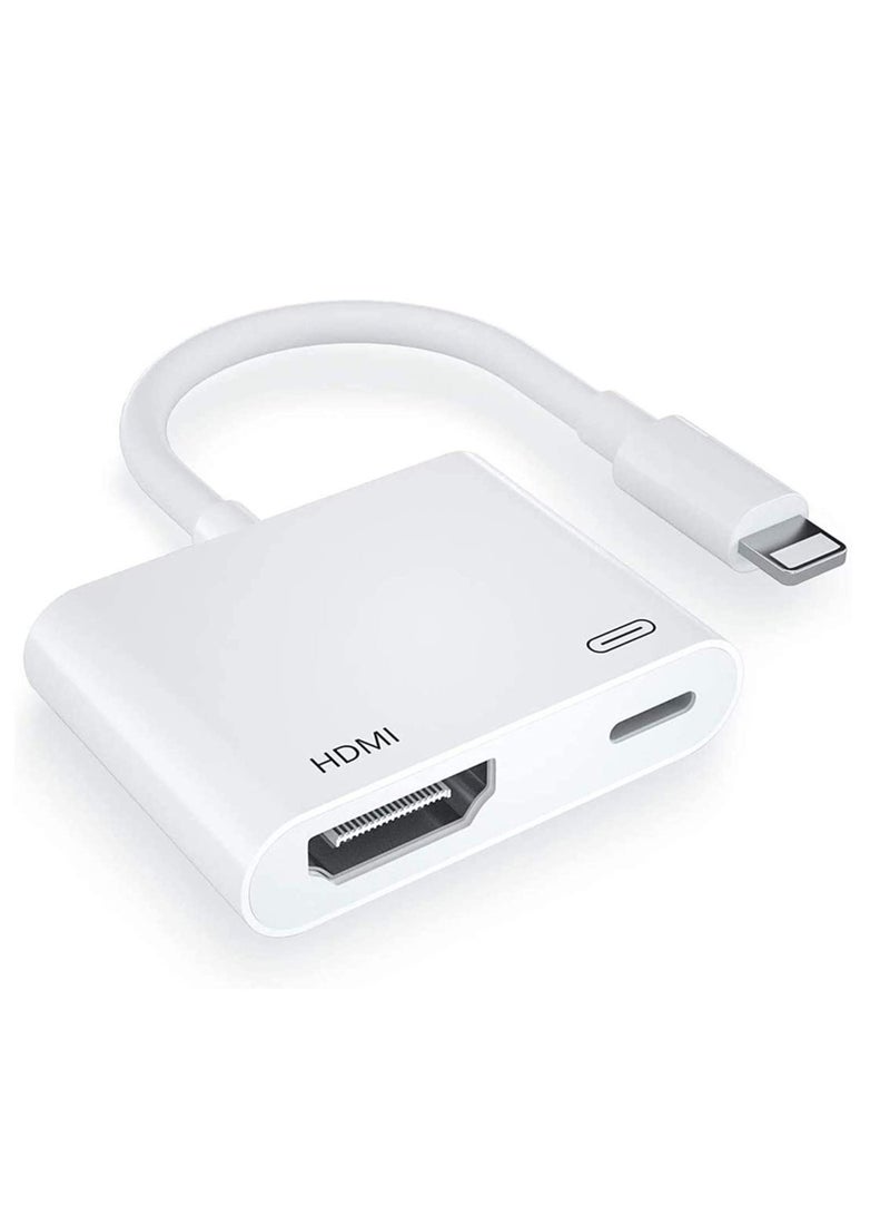 ELTRAZONE [Apple MFi Certified] Lightning to HDMI Digital AV Adapter,1080P Video & Audio Sync Screen Converter AV Adapter with Charging Port for iPhone HDMI Converter to HD TV/Projector/Monitor Support All iOS - Image 1