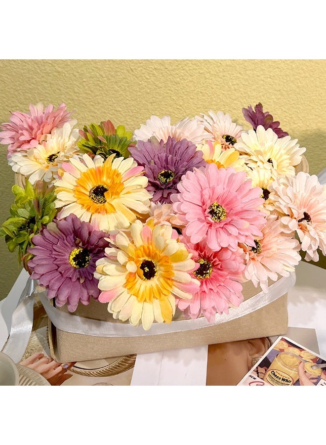 1PCS 23cm الزهور الاصطناعية الحرير جيربيرا للزفاف ديكور المنزل الزهور المزيفة ديي تاج الإمدادات سكرابوك إكسسوارات رخيصة - Image 1