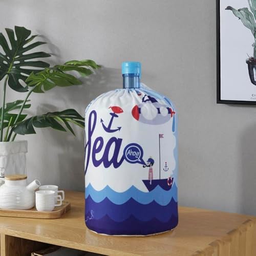 BAOZOON 5 Gallon Water Dispenser Barrel Dust Cover Reusable Water Bucket Protective Cover Water Bottle Sleeve Cover 5 Gallon Water Jug Cover for Home Office(Navigation) - Image 5