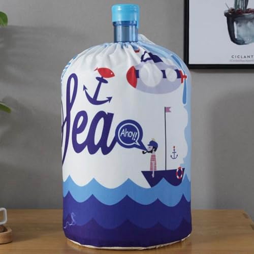 BAOZOON 5 Gallon Water Dispenser Barrel Dust Cover Reusable Water Bucket Protective Cover Water Bottle Sleeve Cover 5 Gallon Water Jug Cover for Home Office(Navigation) - Image 4