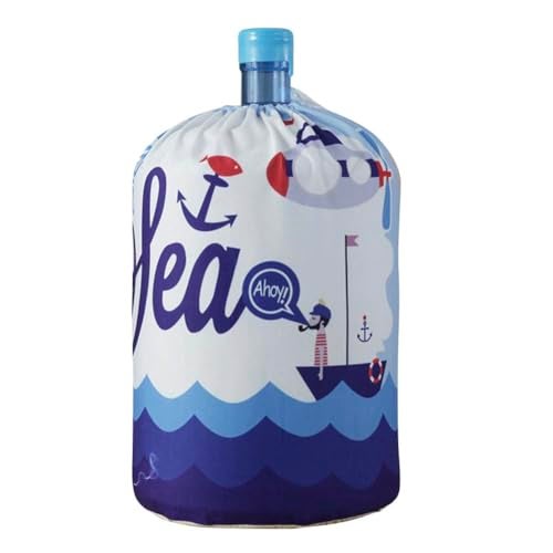 BAOZOON 5 Gallon Water Dispenser Barrel Dust Cover Reusable Water Bucket Protective Cover Water Bottle Sleeve Cover 5 Gallon Water Jug Cover for Home Office(Navigation) - Image 1