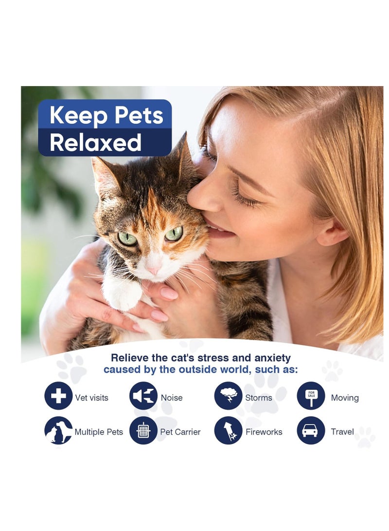 Furtey Calming Collar for Cats 4 Pack Cat Calming Collar Calming Cat Collar Relieve Stress and Anxiety - Image 2
