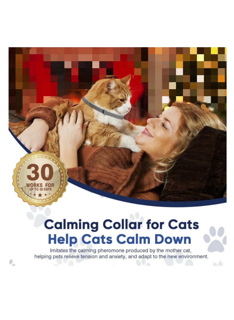 Furtey Calming Collar for Cats 4 Pack Cat Calming Collar Calming Cat Collar Relieve Stress and Anxiety - Image 3