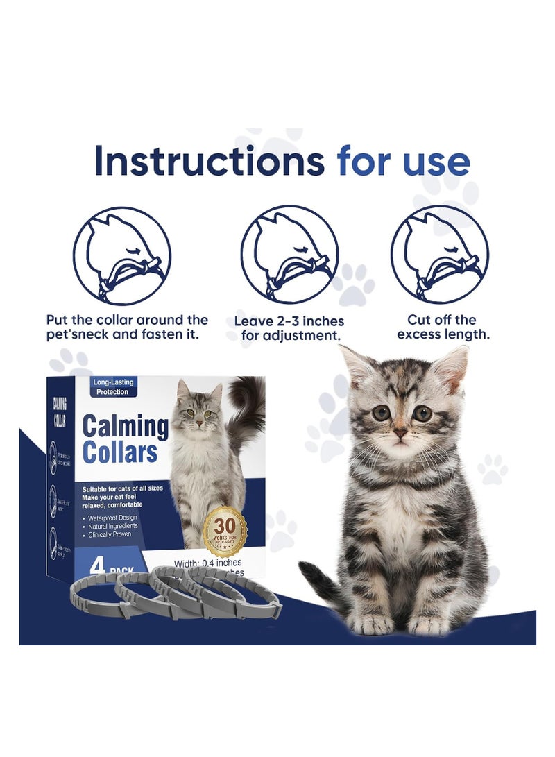 Furtey Calming Collar for Cats 4 Pack Cat Calming Collar Calming Cat Collar Relieve Stress and Anxiety - Image 5