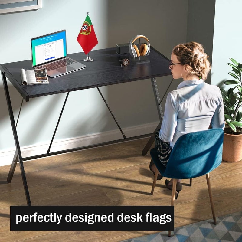 mflagperft Portugal Flag Portuguese Flags, Small Mini Portuguese Desk Flag, Used for Table Office Classroom Home Patriotic Events Decorations - Image 3