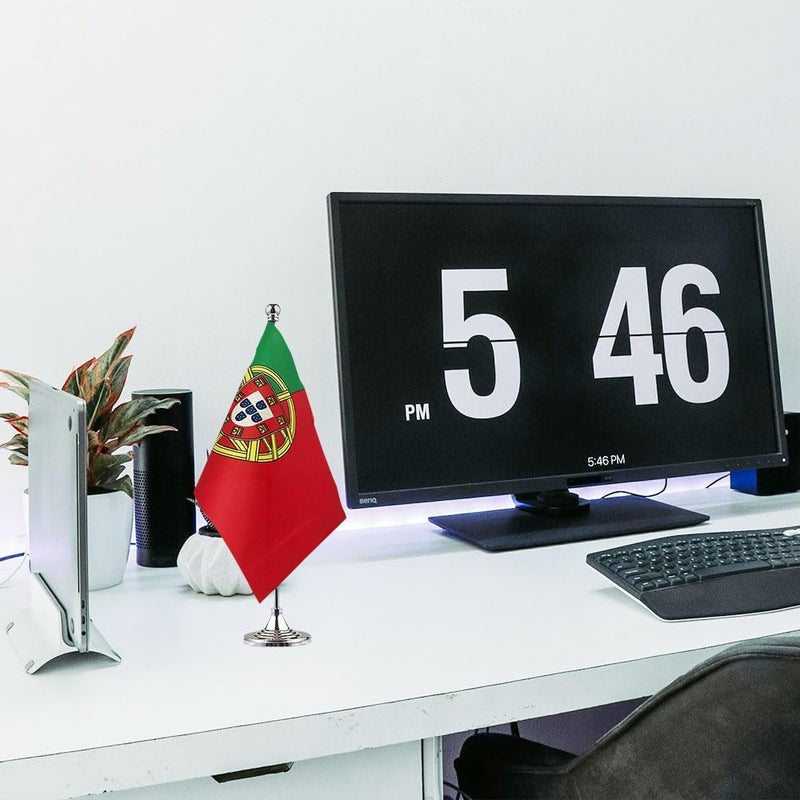 mflagperft Portugal Flag Portuguese Flags, Small Mini Portuguese Desk Flag, Used for Table Office Classroom Home Patriotic Events Decorations - Image 5