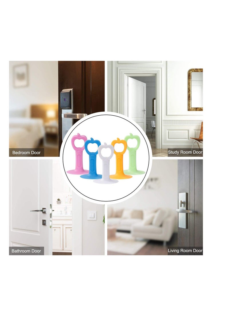 SYOSI Silicone Door Stopper Anti Collision Doorknob Stopper Punch-Free Mute Door Suction Handle Knob Protector Silicone Bumper Crash Pads for Protecting The Wall 10 Pieces - Image 3