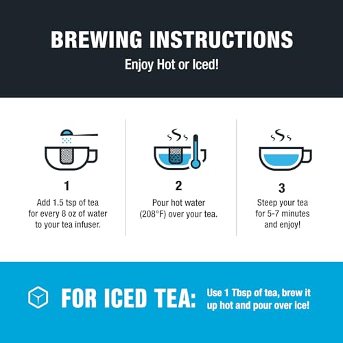 Tiesta Tea Blueberry Wild Child, Loose Leaf, Blueberry Hibiscus Herbal Tea, Premium Non-Caffeinated Blend, Make Hot or Iced, Brews Up to 200 Cups, 16 Ounce Resealable Bulk Pouch - Image 5