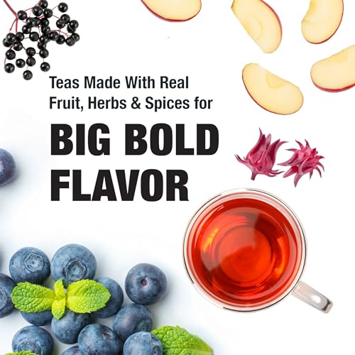 Tiesta Tea Blueberry Wild Child, Loose Leaf, Blueberry Hibiscus Herbal Tea, Premium Non-Caffeinated Blend, Make Hot or Iced, Brews Up to 200 Cups, 16 Ounce Resealable Bulk Pouch - Image 4