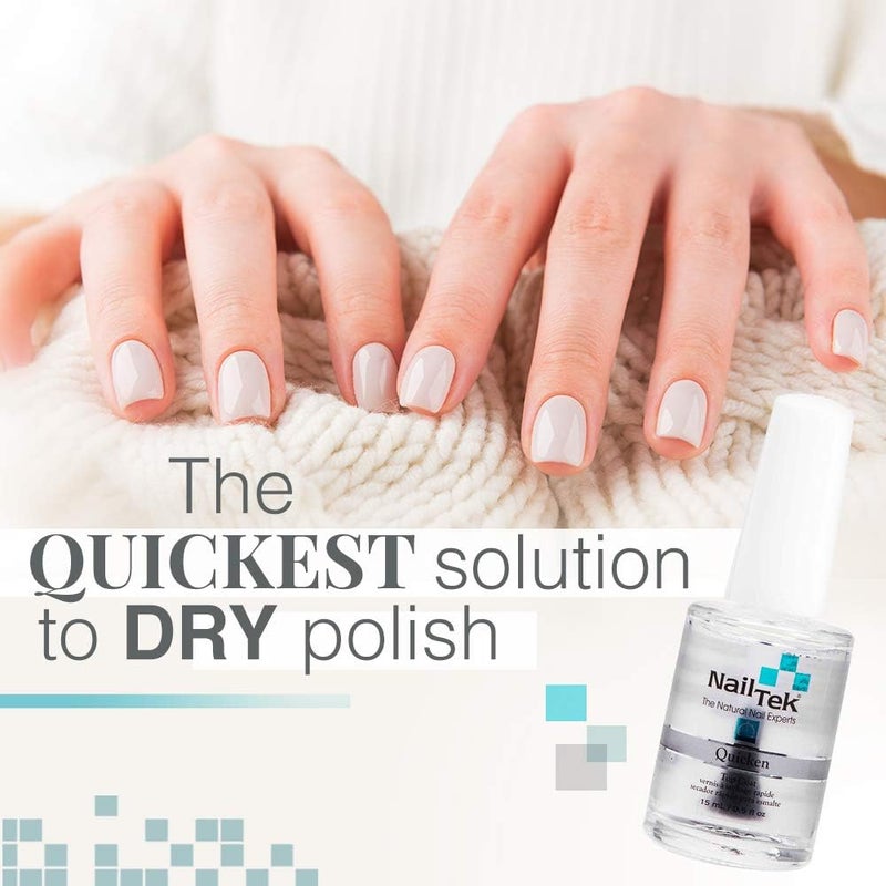 Nail Tek Quicken Fast Drying Top Coat for All Nail Types - 0.5 oz - Image 2