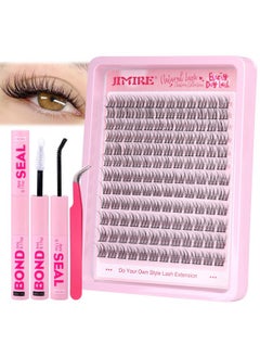 Natural Lash Extension Kit Wispy 9-12Mm Lash Clusters Kit C Curl Eyelash Extensions Kit With Lash Bond And Seal Tweezers Cluster Eyelash Extensions 144Pcs For Beginners Friendly - pzsku/ZF324A94369EC9AAB5AAAZ/45/_/1734437574/e750cef6-807e-4980-be8c-8fb997bcdd00