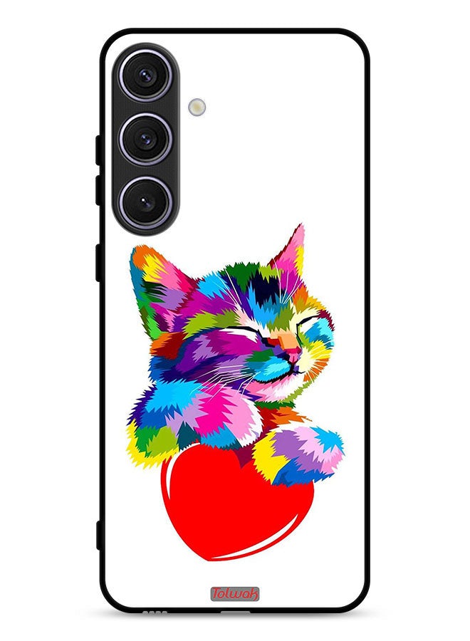 Tolwak Samsung Galaxy S25 Plus Protective Case Cover Colourful Kitten - Image 1