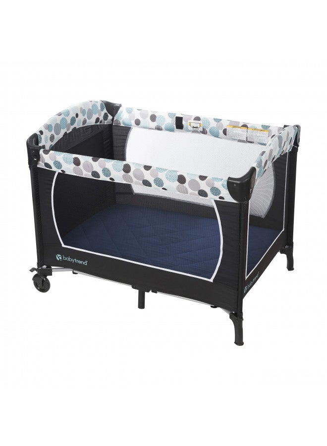 EVERYDAY KIDS Dark Navy Blue Pack n Play Quilted Mattress Sheet Ultra-Soft, Comfortable Portable Crib Mattress Sheet for Baby Boys; Playpen Mattress or Mini Crib Fitted Sheet with Quilted Top - Image 4