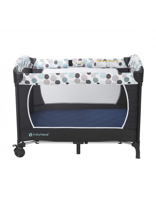 EVERYDAY KIDS Dark Navy Blue Pack n Play Quilted Mattress Sheet Ultra-Soft, Comfortable Portable Crib Mattress Sheet for Baby Boys; Playpen Mattress or Mini Crib Fitted Sheet with Quilted Top - Image 3