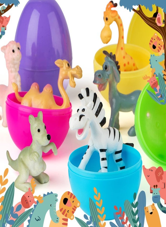MAPIXO 24pcs Prefilled Easter Egg with Mini Animal Toy Inside, for Easter Egg Hunt, Easter Basket Filler, Filled Egg Bulk, Goody Bag Stuffers Filling Treats Party Favor Supplies for Kid - Image 4