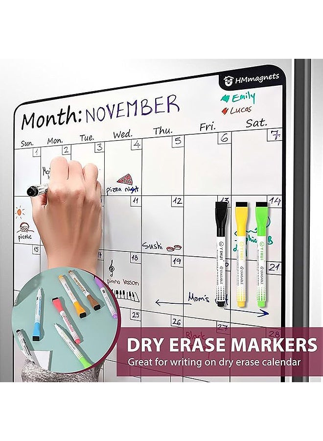 MXN 8 Pcs Erasable Markers, 0.7mm Fine Tip Whiteboard Markers with Eraser, Ultra Fine Tip Magnetic Dry Erase Markers  Whiteboard Markers with Erasers Cap for School Office and Home - Image 5