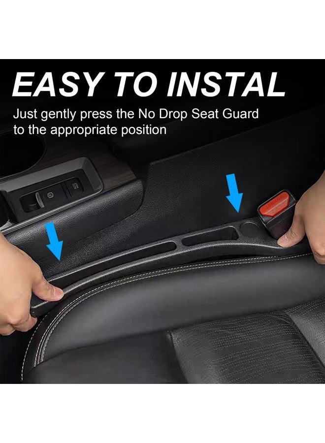 Tesdluy Car Seat Gap Filler Set of 2, Multifunctional Seat Side Gap Seam Filler Organizer with Phone Holder, Universal Fit Fill The Gap Between Seat & Console for Car, SUV, Truck - Image 4